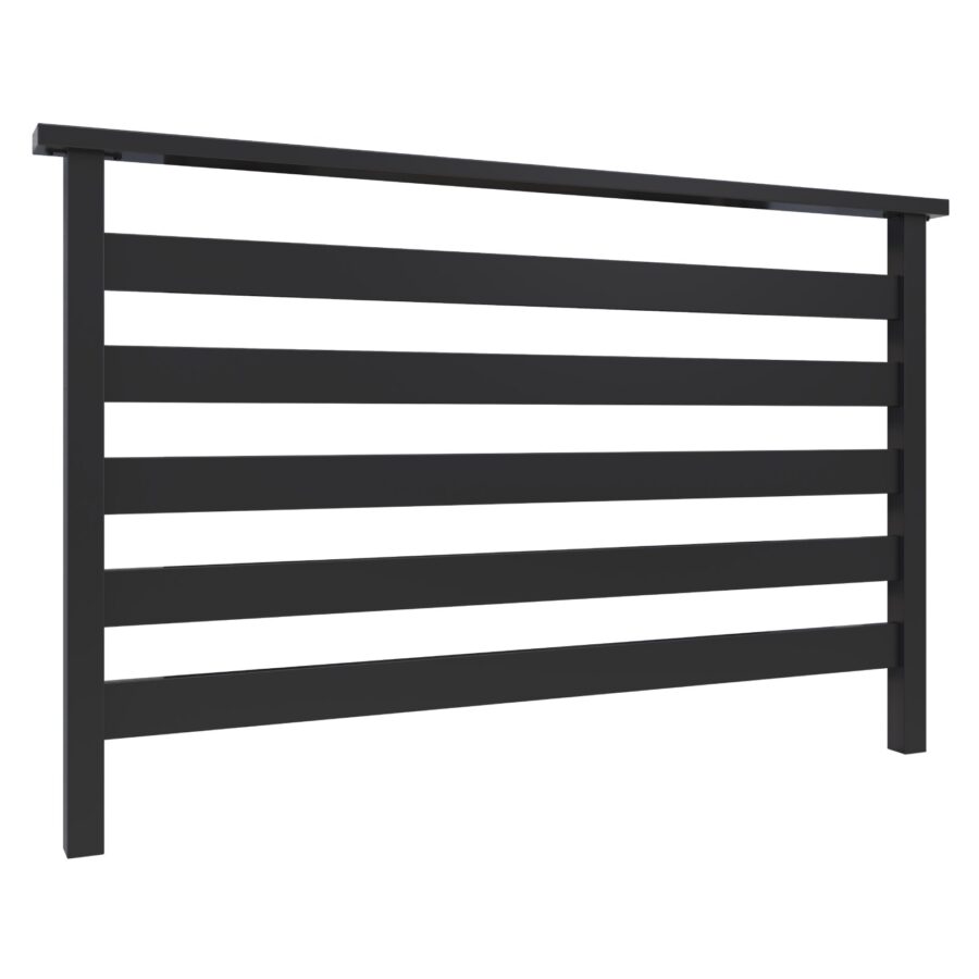 Stwórz tytuł pliku: Balkon-francuski-ALUcore-Metal-Serwis-Obrzycko Opisz dokładnie co widzisz na zdjęciu (rodzaj ogrodzenia, materiał). Obowiązkowo na końcu każdego opisu dodaj frazę: „- ogrodzenie Metal-Serwis Obrzyc.