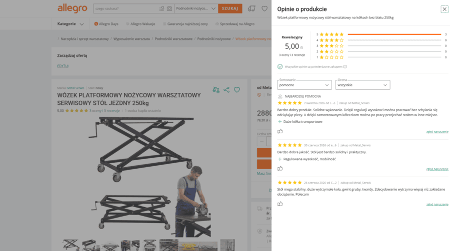 Wózek nożycowy na kółkach- stal- Metal-Serwis-Obrzycko Wózek nożycowy na kółkach, stalowy, z regulacją wysokości, na czterech kółkach obrotowych - ogrodzenie Metal-Serwis Obrzycko.