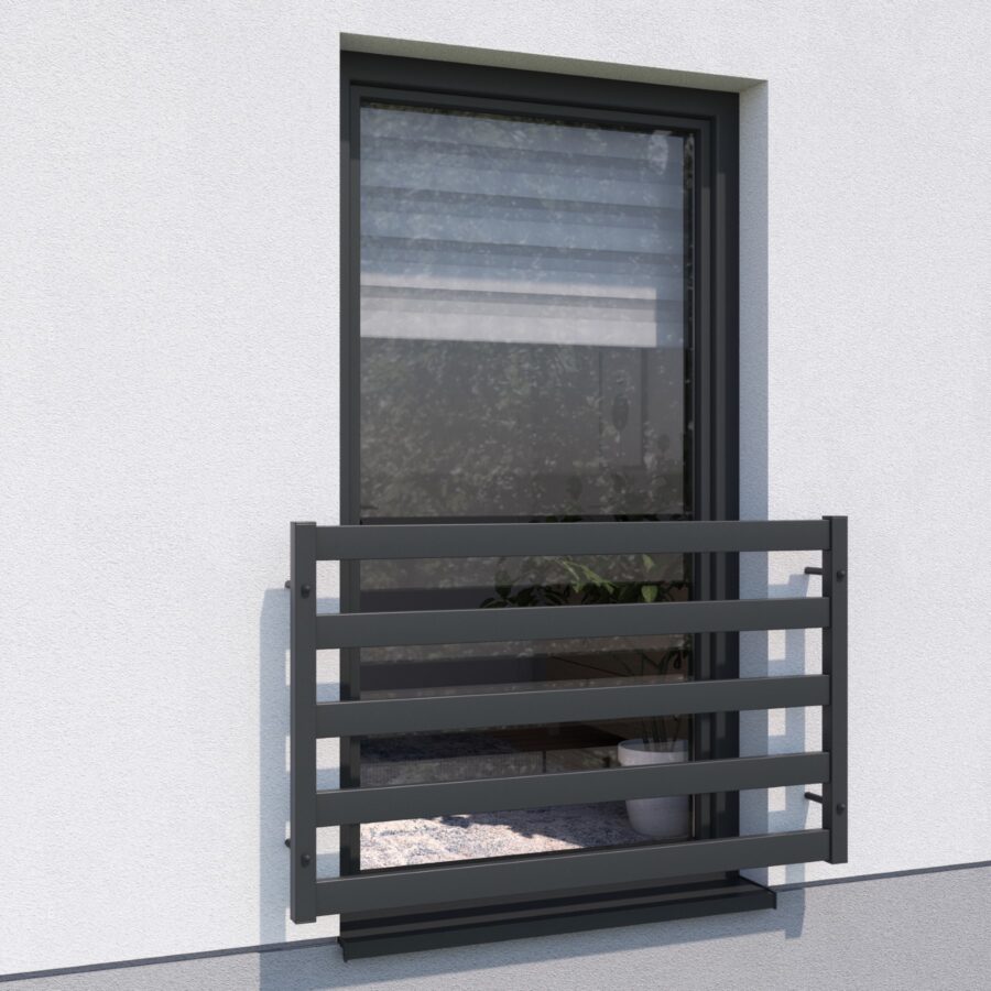 Balkon francuski balustrada natynkowa nierdzewna-Metal-Serwis-Obrzycko Przedstawiamy nowoczesną, solidną balustradę na balkon francuski wykonana ze stali nierdzewnej - Metal-Serwis Obrzycko.