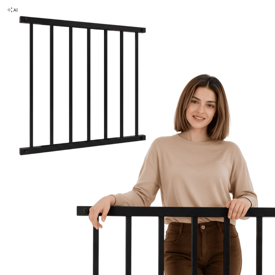 Ogrodzenie-Palisadowe-Metal-Serwis-Obrzycko Nowoczesne ogrodzenie palisadowe z metalu, czarne, z wąskimi prześwitami - ogrodzenie Metal-Serwis Obrzycko.